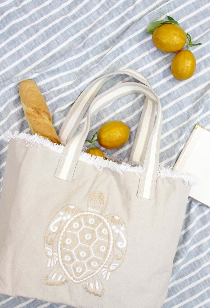 Tote Bag Turtle Chambray Narural