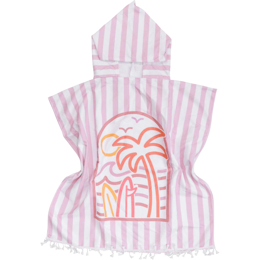 Kids Towel Poncho Summer Pinks