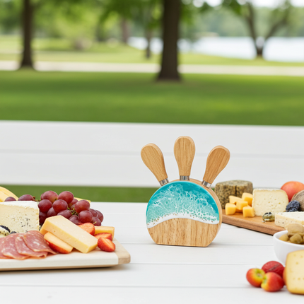 3 Piece Resin Cheese Knife Block