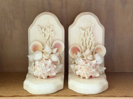 Seashell Coral Bookends