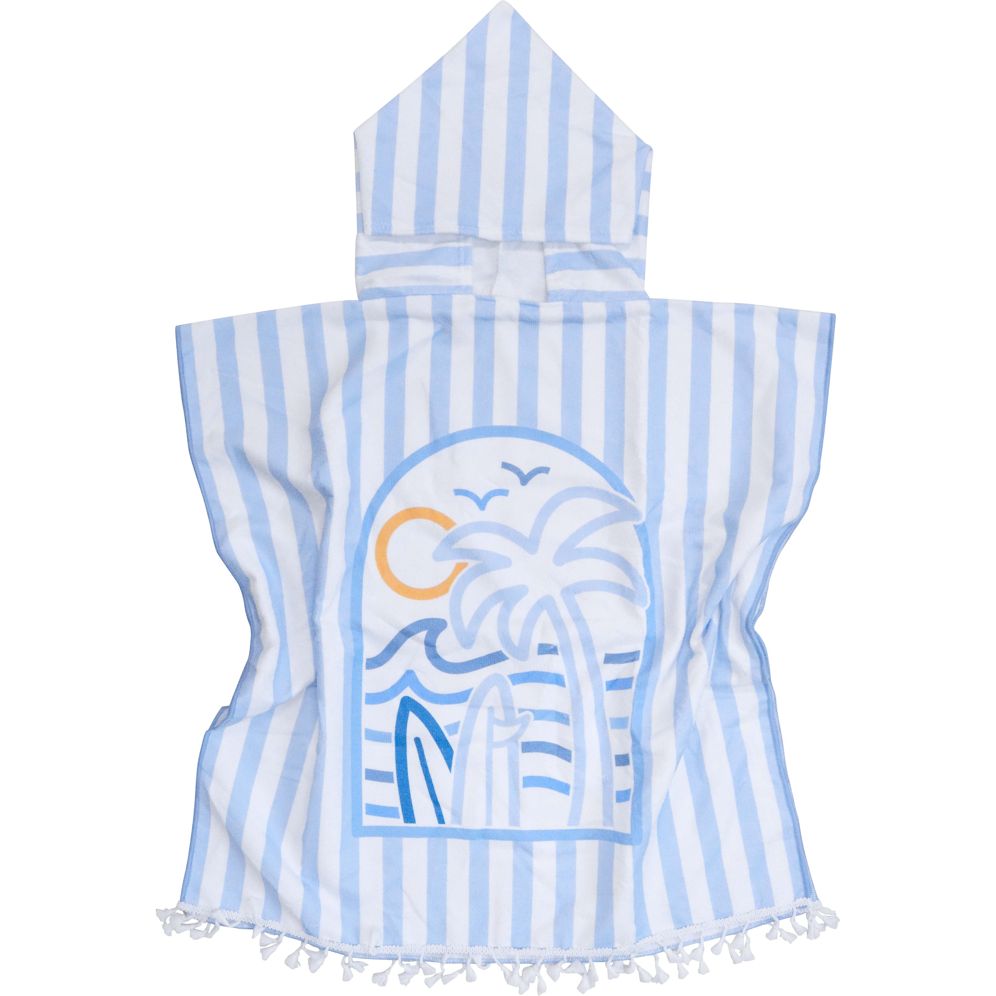 Kids Towel Poncho Summer Blues