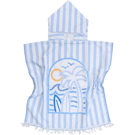 Kids Towel Poncho Summer Blues