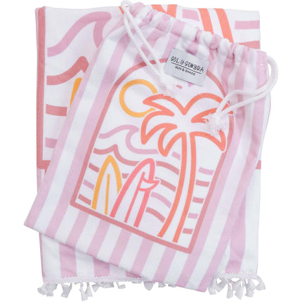 Kids Towel Poncho Summer Pinks