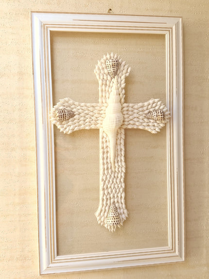 Floating Seashell Cross 3