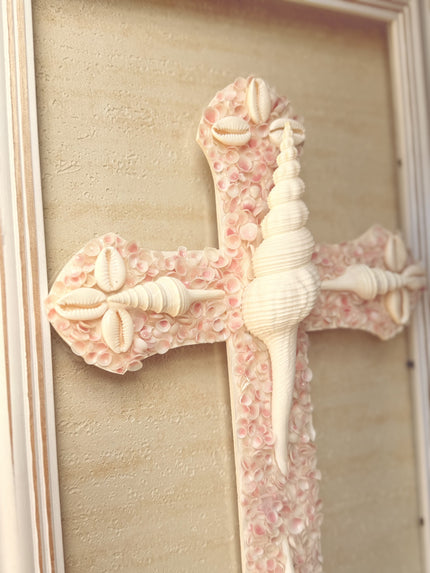 Floating Seashell Cross 4