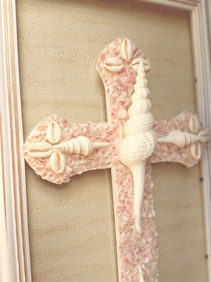 Floating Seashell Cross 4