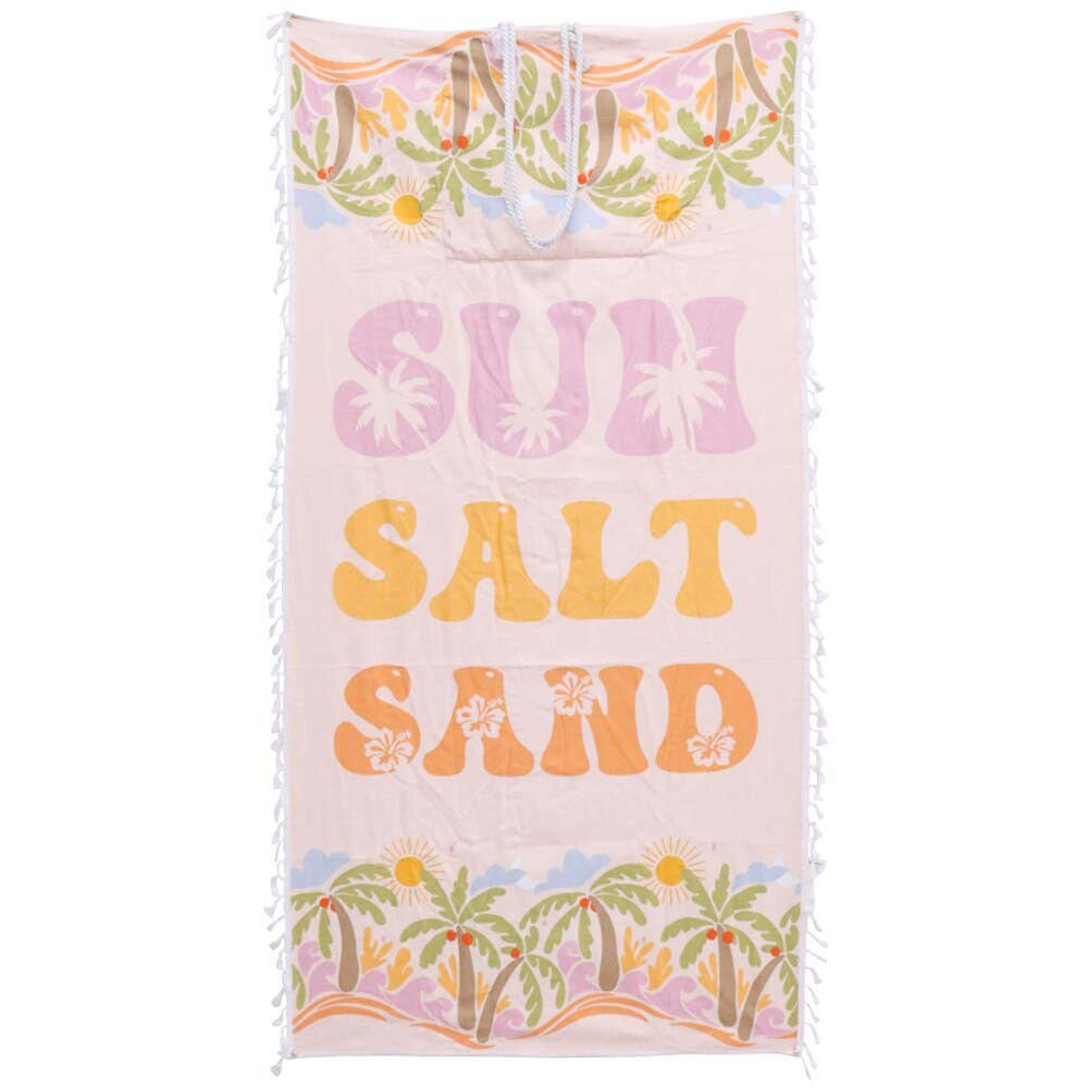 Kids Towel In Bag Surf Pinks