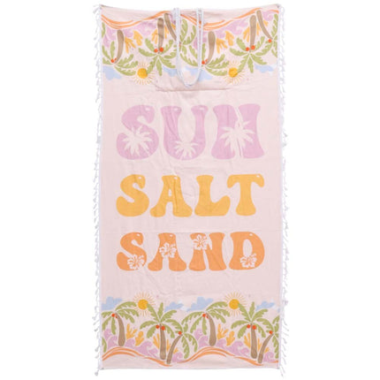 Kids Towel In Bag Surf Pinks