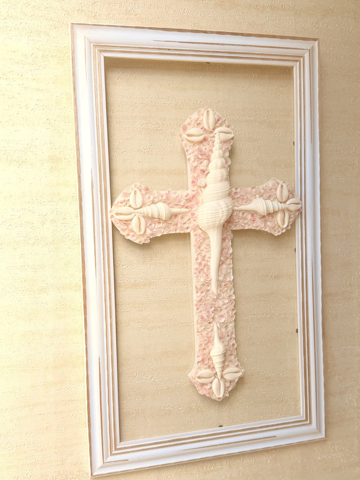 Floating Seashell Cross 4