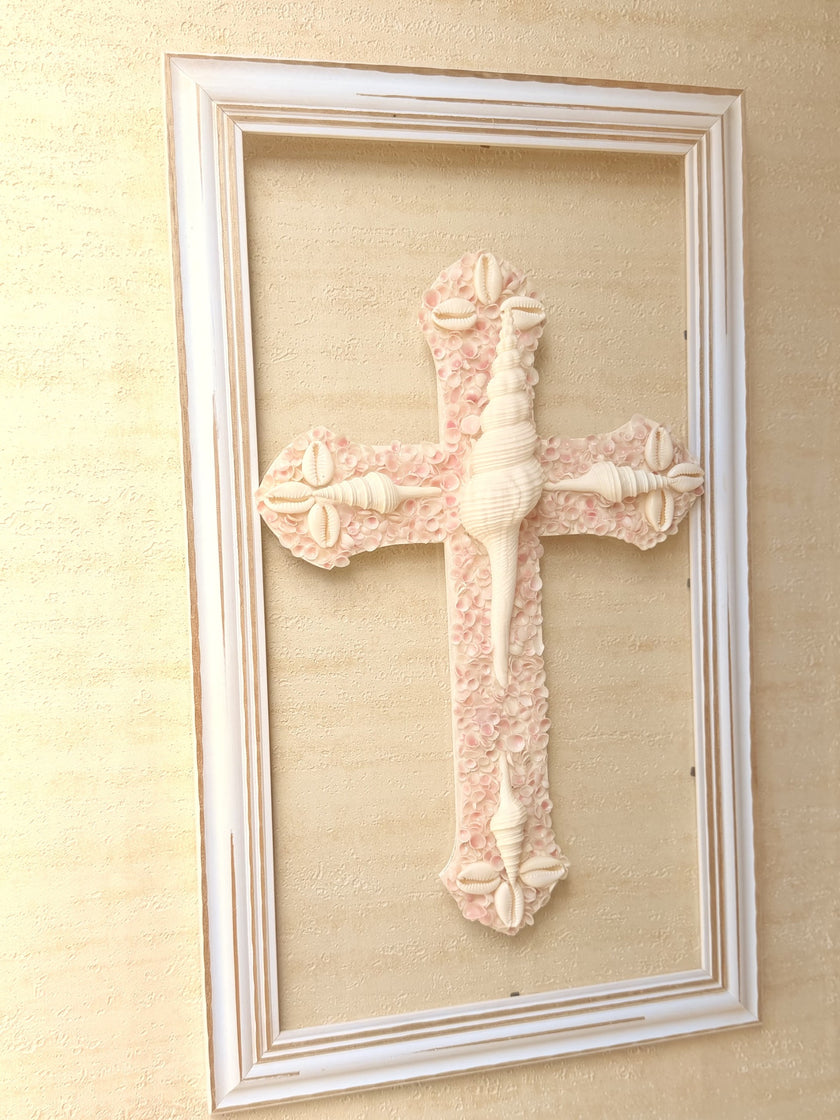 Floating Seashell Cross 4