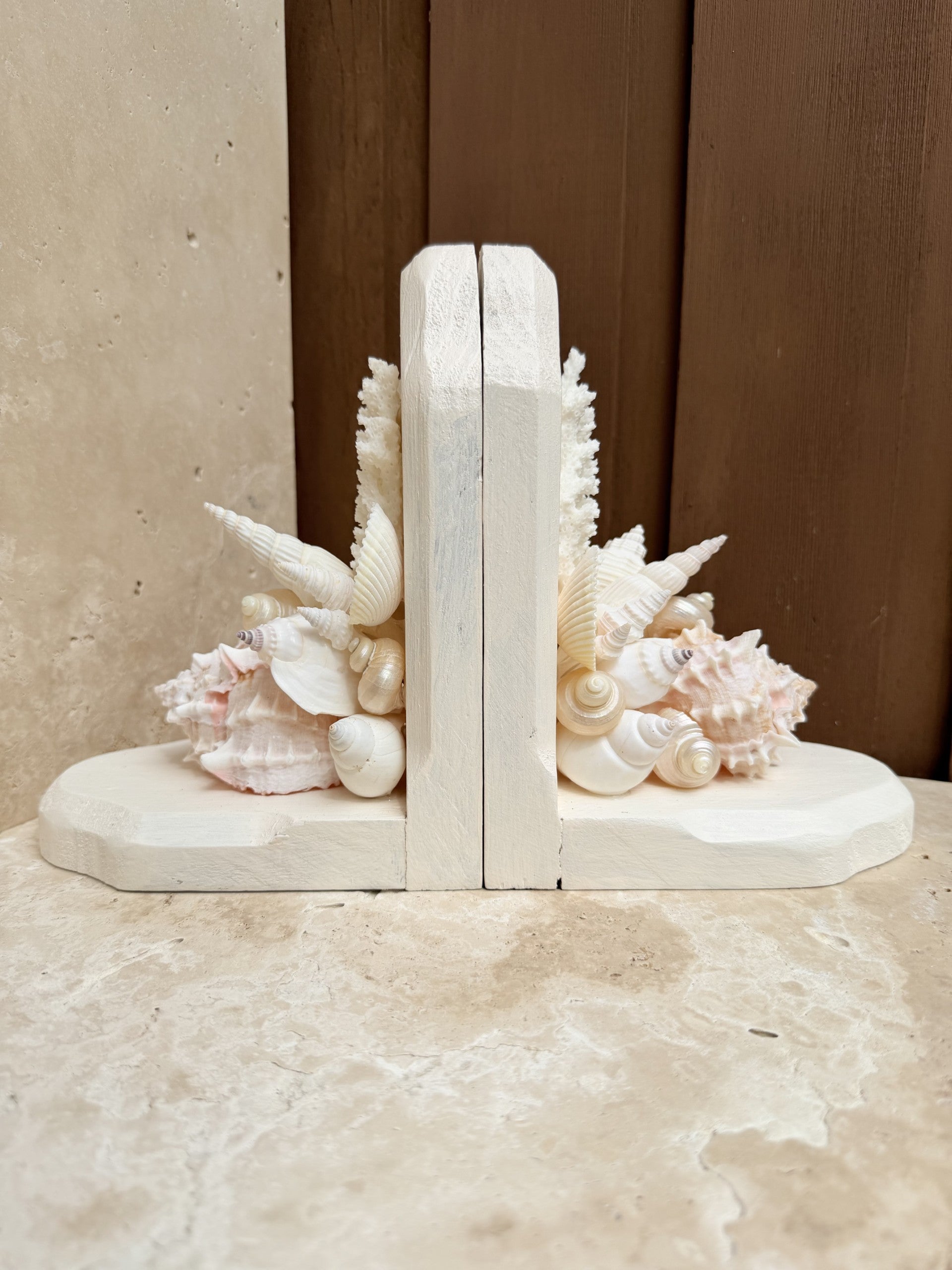 Seashell Coral Bookends
