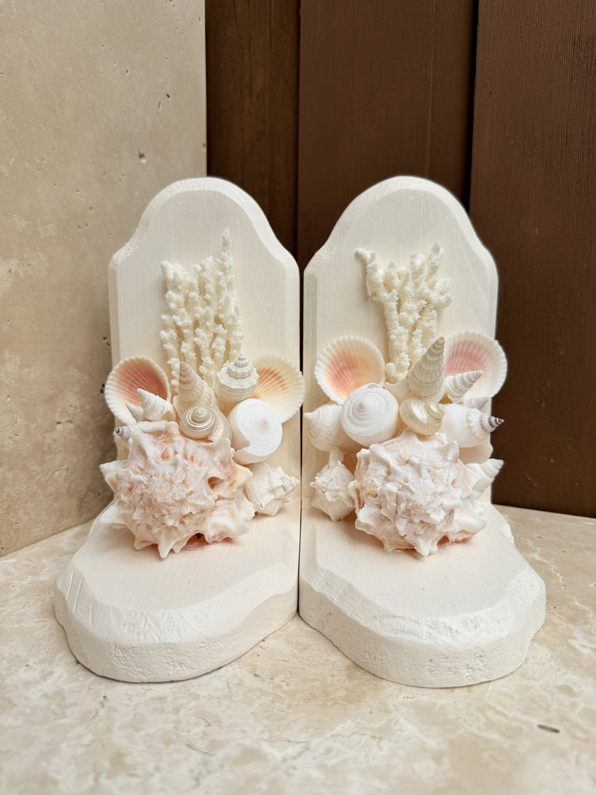 Seashell Coral Bookends