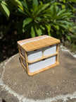 3 Piece Resin Bamboo Drawers