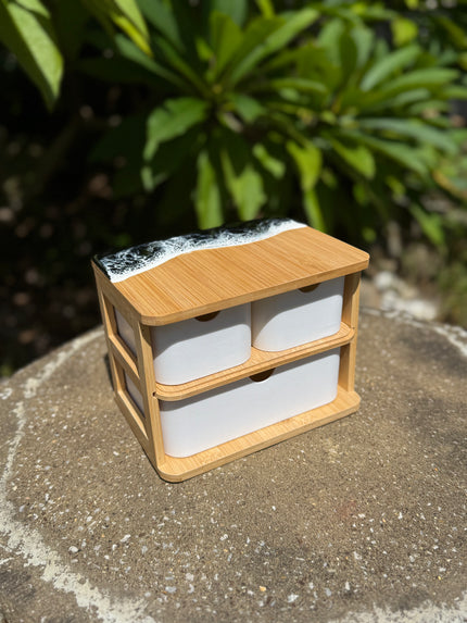 3 Piece Resin Bamboo Drawers