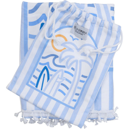 Kids Towel Poncho Summer Blues
