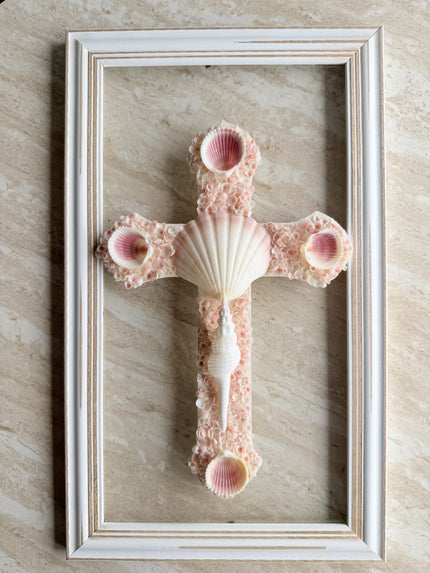 Floating Seashell Cross 2