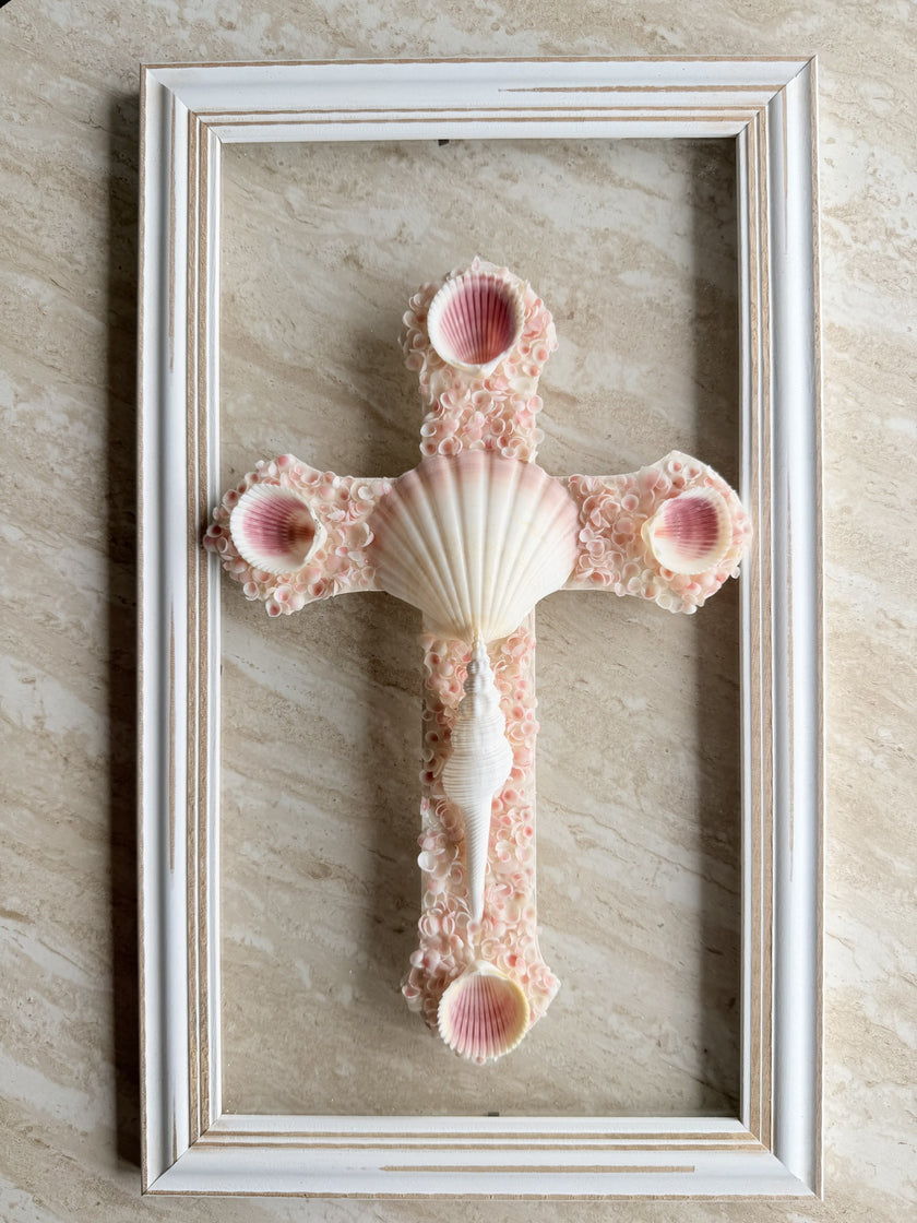 Floating Seashell Cross 2