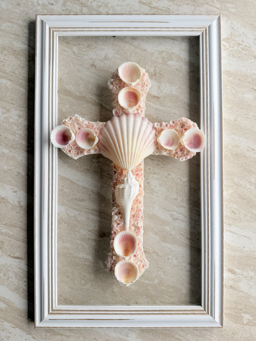 Floating Seashell Cross 1