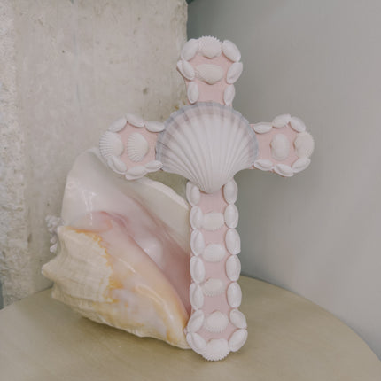 Pink Seashell Cross