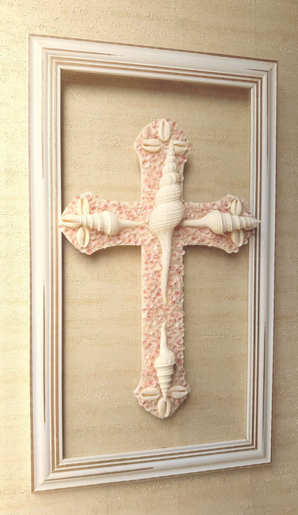 Floating Seashell Cross 5