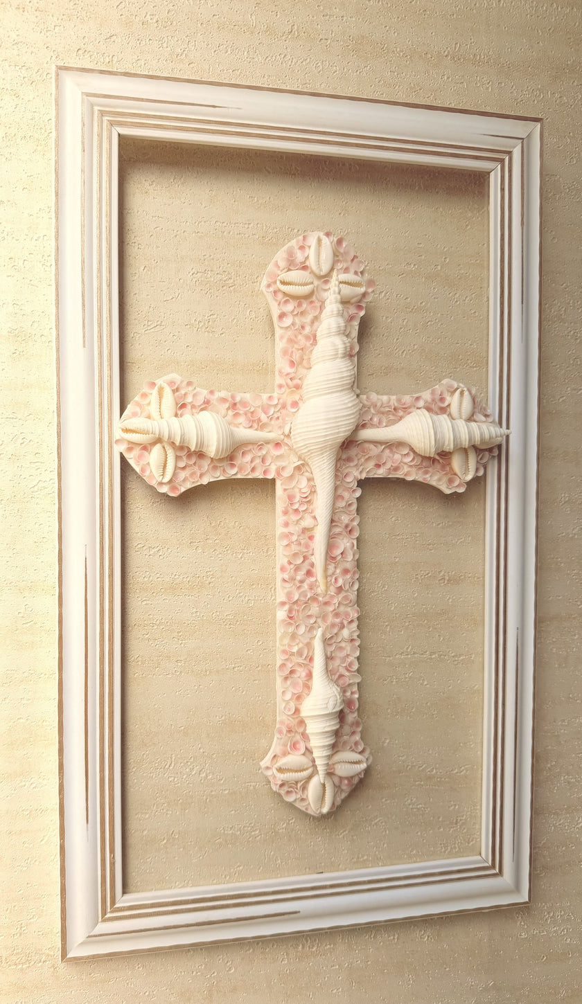 Floating Seashell Cross 5