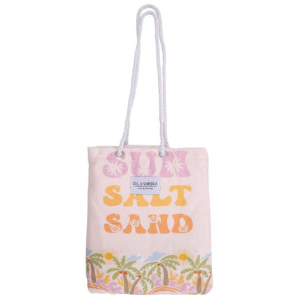 Kids Towel In Bag Surf Pinks