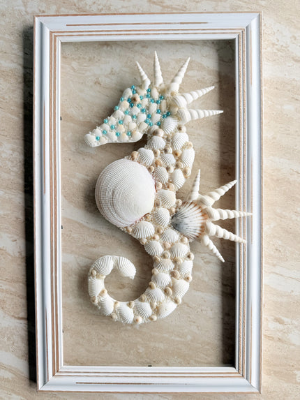 Seashell Seahorse Floating Frame